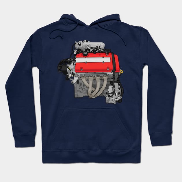 h22 engine Hoodie by ArtyMotive